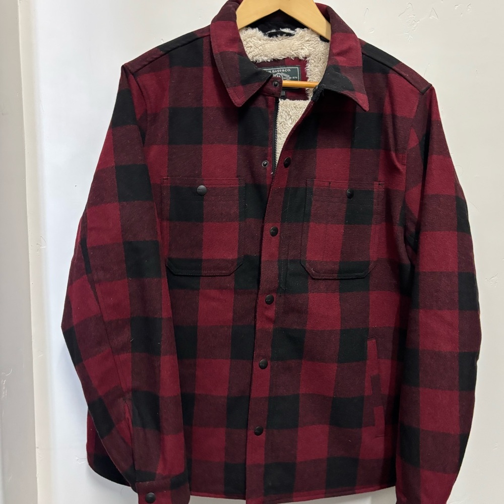 Red and Black Plaid Men's Jacket
